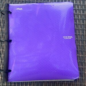 Mead Five Star 2in1 Binder Folder - Purple